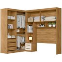 Ver imagem 2 de Guarda Roupa Modulado 6 Portas 5 Gavetas com Mesa Embutida Freijo/Off White Florença Flex