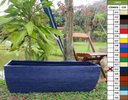 Ver imagem 5 de Kit 3 Vaso Planta 100x30 Jardineira Floreira Polietileno BGPLASTICOS AZUL ESCURO 013