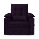 Ver imagem 2 de Poltrona Reclinável Retrátil Thor Veludo Roxo com Encosto Ajustável Loja Sheep
