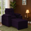 Ver imagem 6 de Poltrona Reclinável Retrátil Thor Veludo Roxo com Encosto Ajustável Loja Sheep