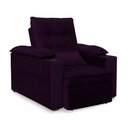 Ver imagem 1 de Poltrona Reclinável Retrátil Thor Veludo Roxo com Encosto Ajustável Loja Sheep