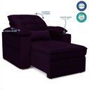 Ver imagem 4 de Poltrona Reclinável Retrátil Thor Veludo Roxo com Encosto Ajustável Loja Sheep