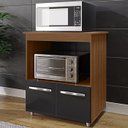 Ver imagem 2 de Balcao Multiuso com Nicho 75cm 9450 Savana Preto Mobbs