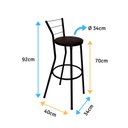 Ver imagem 4 de Banqueta Banco Alto Cozinha Alta Bar Bistro Area Americana:marrom