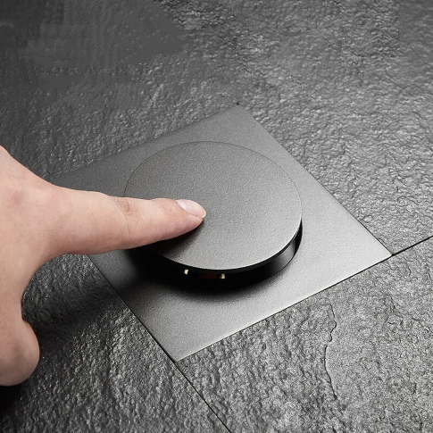 Ralo Click Up Veda Cheiro 10 Cm X 10 Cm Grafite/black Matte - Demima - 2