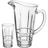 Jogo 7 Peças Jarra/copos para Refresco Suco Água Home&co Vidro 1l/300ml Transparente - 1