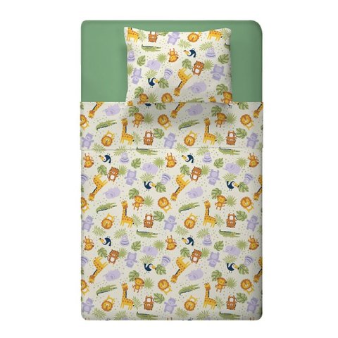 Jogo de Cama 100% Algodão Infantil 150 Fios Fiori Solteiro