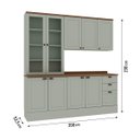 Ver imagem 3 de Armário de Cozinha Genialflex Iluminata 3 Peças Verde Mint