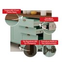 Ver imagem 6 de Armário de Cozinha Genialflex Iluminata 3 Peças Verde Mint