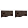 Kit 2 Cabeceiras Painel Imperatriz 193Cm Cama Box King Suede Marrom Escuro - 2