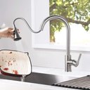 Ver imagem 6 de Torneira Pull Down Goumet Mesa Bancada Cozinha Metal Escovado Monocomando