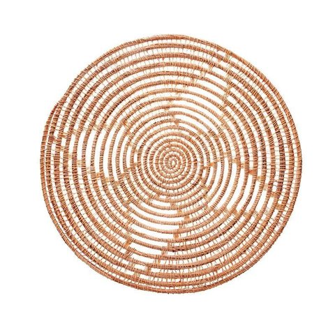 Lugar Americano de Fibra Natural Decorado Palm 35cm