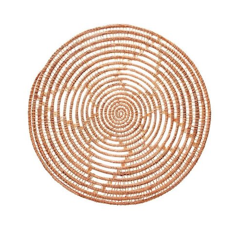 Lugar Americano de Fibra Natural Decorado Palm 35cm