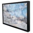 Ver imagem 1 de Quadro Decorativo Caixa Alta com Vidro Abstrato Mármore Azul Maya TaColado Moldura Preta 120 x 80cm