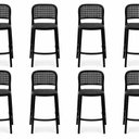 Ver imagem 1 de Kit com 8 Banquetas Amis Alta em Polipropileno com Encosto