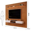 Ver imagem 3 de Painel Trento para TV com Bancada 275 Ripado Freijó Off White com LED -DJ Móveis