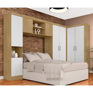 Guarda Roupa Casal Modulado Maeve Boreal/branco - Móveis Arapongas Boreal/branco