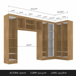 Guarda Roupa Casal Modulado Maeve Boreal/branco - Móveis Arapongas Boreal/branco - 2