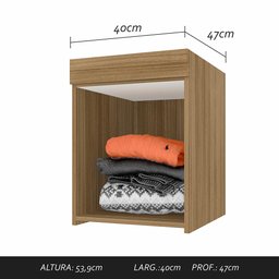 Guarda Roupa Casal Modulado Maeve Boreal/branco - Móveis Arapongas Boreal/branco - 4