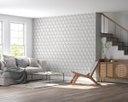 Ver imagem 7 de Papel de Parede Adesivo Triângulo 3d Branco e Dourado 2,80m