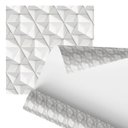 Ver imagem 1 de Papel de Parede Adesivo Triângulo 3d Branco e Dourado 2,80m