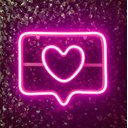 Ver imagem 1 de Luminária Parede Balão Coração Rosa Neon Led