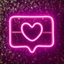 Ver imagem 1 de Luminária Parede Balão Coração Rosa Neon Led