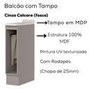 Ver imagem 3 de Balcão Porta Toalha Tampo 20cm C362 Americana Cinza Calcare Henn
