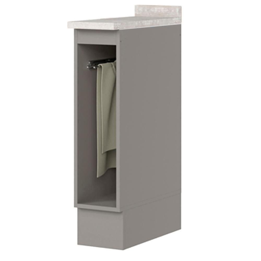 Balcão Porta Toalha Tampo 20cm C362 Americana Cinza Calcare Henn - 1