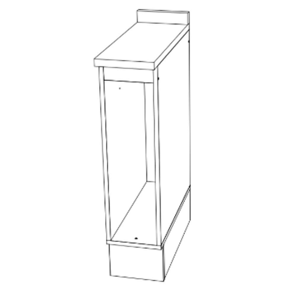Balcão Porta Toalha Tampo 20cm C362 Americana Cinza Calcare Henn - 4