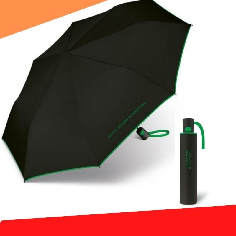 Guarda Chuva Benetton United Colors Mini Automático - Preto