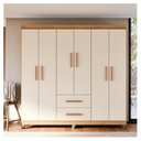 Ver imagem 6 de Guarda Roupa Casal 6 Portas 2 Gavetas 148cm