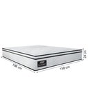 Ver imagem 3 de Cama Box Baú Casal Queen Gazin Colchão Molas Ensacadas 158x198x65cm New Branco