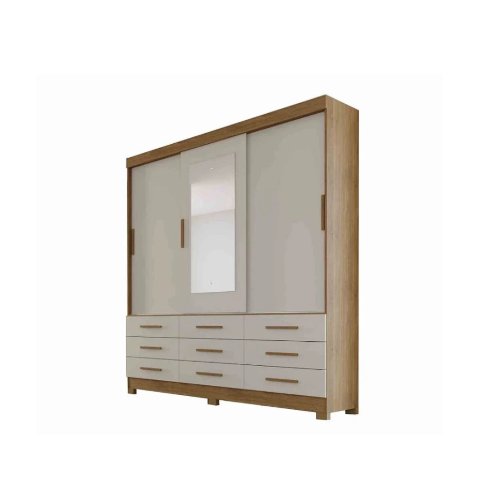 Guarda Roupas 1430 Buriti - 3PTS 9GAV c/Esp Cumaru/Fendi Fosco 25