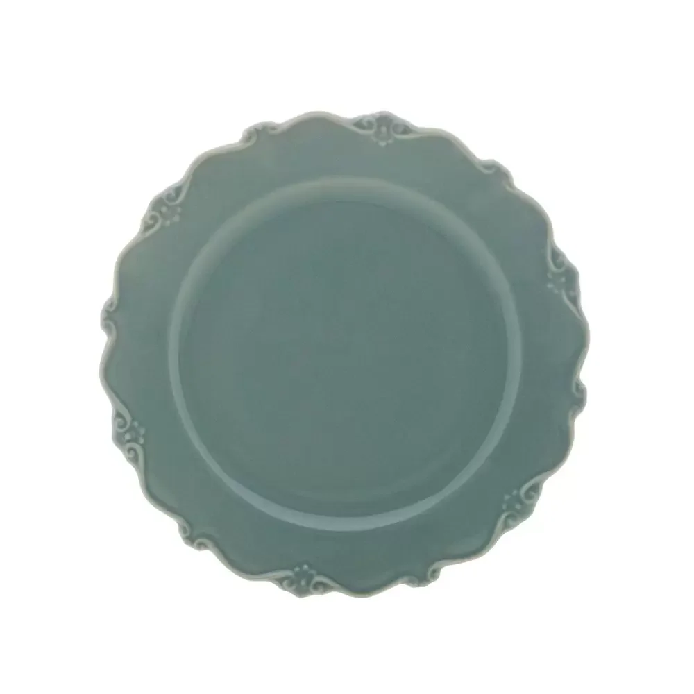 Prato Raso P/Sobremesa de Porcelana Fancy Menta 20cm Wolff