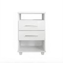 Ver imagem 5 de Mini Cômoda com Gavetas e 2 Nichos Multiuso Branco