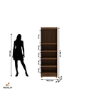 Ver imagem 7 de Armário Multiuso Line 2 Portas 5 Prateleiras - Vlr Móveis: Imbuia Rústico
