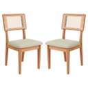Ver imagem 1 de Conjunto 02 Cadeiras de Jantar com Assento Estofado e Encosto com Tela Palhinha Ca35 Dalla Costa