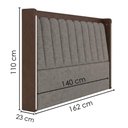 Ver imagem 3 de Cabeceira Casal 140 cm Lumina LED com Frame Linho Tca 208 Corino Tcs 721 Peer