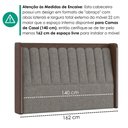 Ver imagem 6 de Cabeceira Casal 140 cm Lumina LED com Frame Linho Tca 208 Corino Tcs 721 Peer