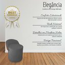 Ver imagem 2 de Puff Orgânico Redondo com Encosto Luxo Composé Corino e Suede para Sala e Recepção:cinza Chumbo