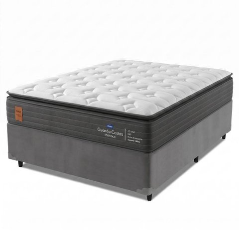 Cama Box Casal Molas Ensacadas Pillow Super Monaco 138x188x72cm Probel