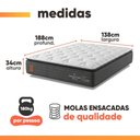 Ver imagem 4 de Cama Box Casal Molas Ensacadas Pillow Super Monaco 138x188x72cm Probel