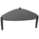 Ver imagem 3 de Kit 02 Mesas de Centro e 01 Mesa Lateral Pés Madeira Trium A03 Nero Preto - Lyam Decor