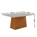 Ver imagem 4 de Mesa de Jantar Aida 180cm Tampo MDF e Vidro Canto Copo com 6 Cadeiras Lira Moderna