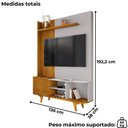 Ver imagem 3 de Estante Home Tv 55 Pol 136 Cm Corumbau Naturalle Off White Bechara
