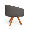 Ver imagem 6 de Poltrona Sala Base Giratória Madeira Kit 2 Arielle Sintético Grafite D03 - D’Rossi