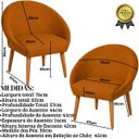 Ver imagem 2 de Kit 2 Cadeira Poltronas Resistente para Salão Decorativa Pés de Madeira Resistente Luxo