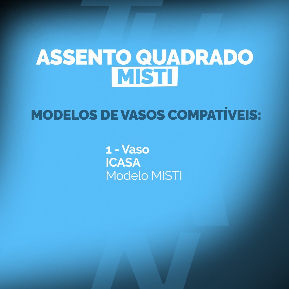 Assento Sanitário Misti Tampa Icasa Preto Matte Soft Close - 6