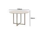 Ver imagem 3 de Conjunto para Sala de Jantar com 4 Cadeiras Ditalia Bege/Fendi/Verde Claro/Off White